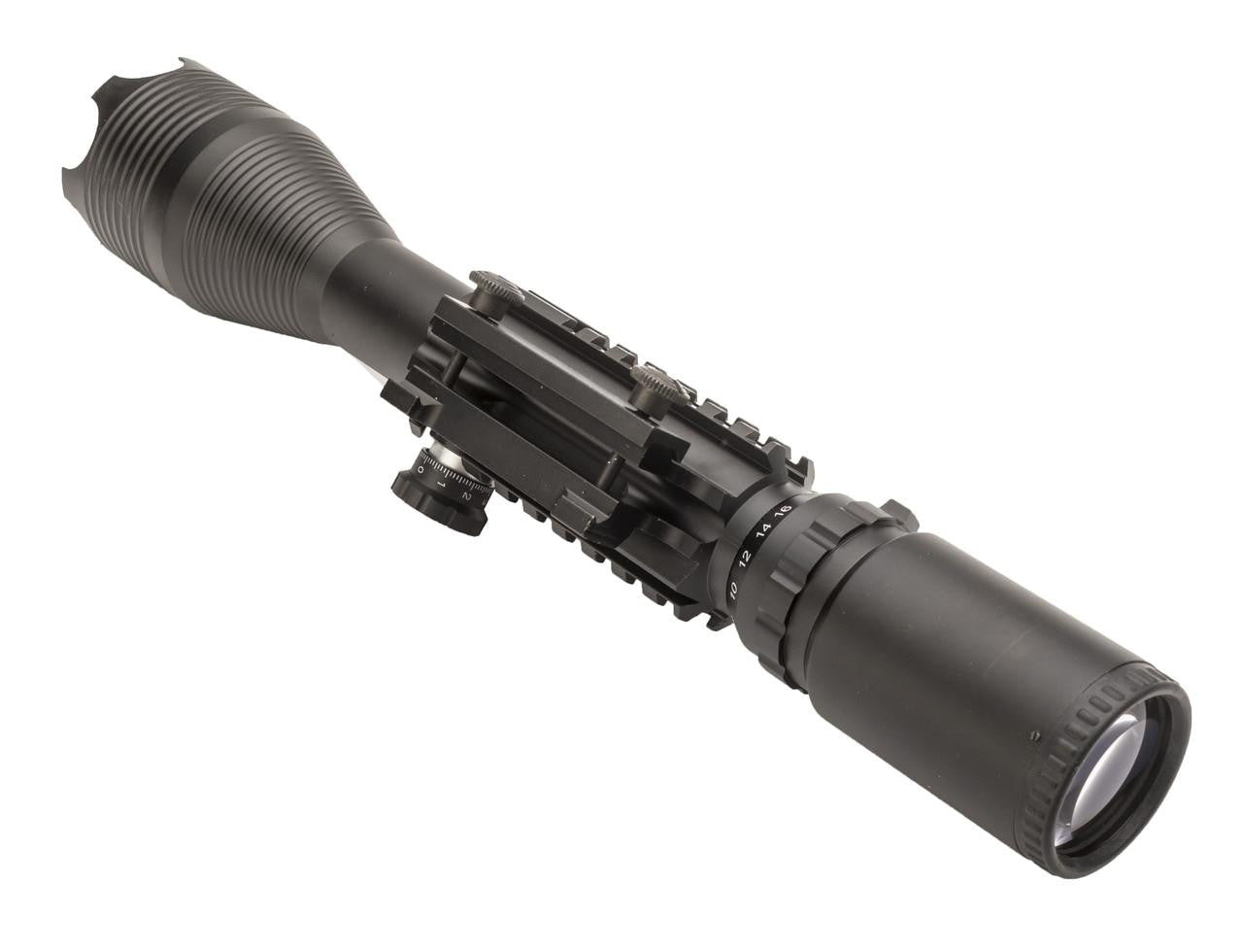 4-16X50mm Tri-Rail Illuminated Sniper Rifle Scope w/ Built In Mount