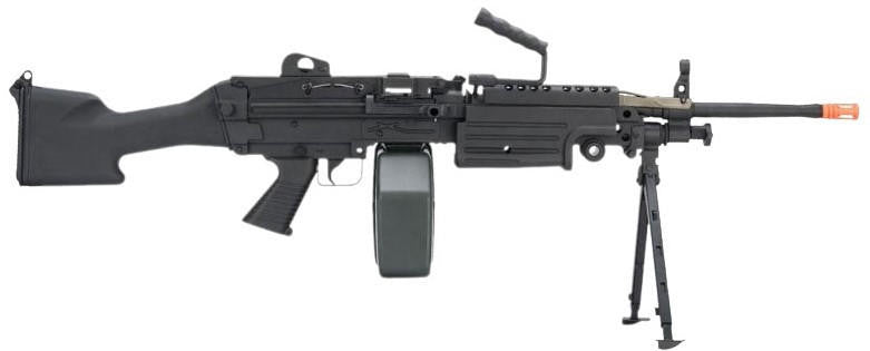 A&K Cybergun FN Licensed "Middleweight" M249 MK II SAW Airsoft Machine Gun, Black