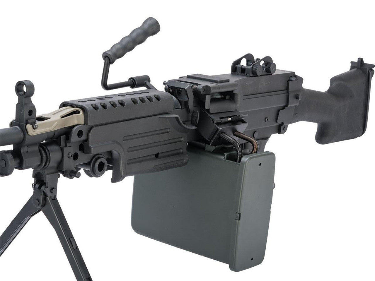 A&K Cybergun FN Licensed "Middleweight" M249 MK II SAW Airsoft Machine Gun, Black