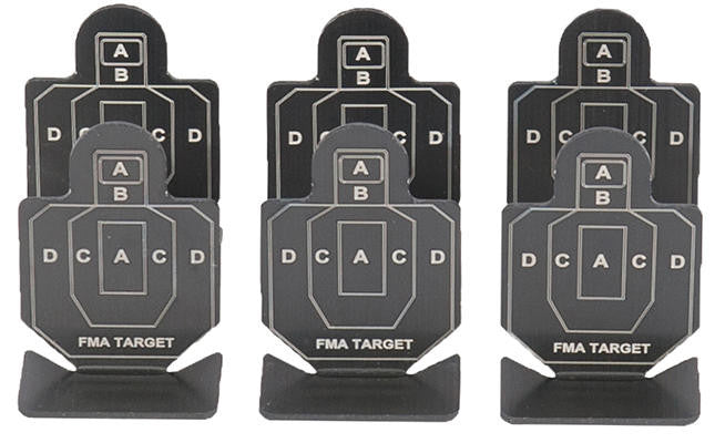 Metal Shooting Targets 448 Type B 6 Set, Black