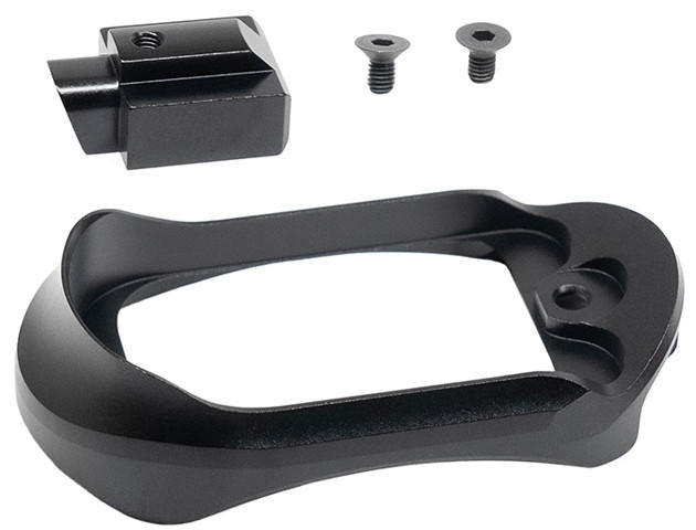 Action Army One-Piece Aluminum Magwell for AAP-01 Gas Blowback Pistol, Black