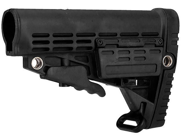 Adjustable Crane Stock 405B w/ Compartment, Black