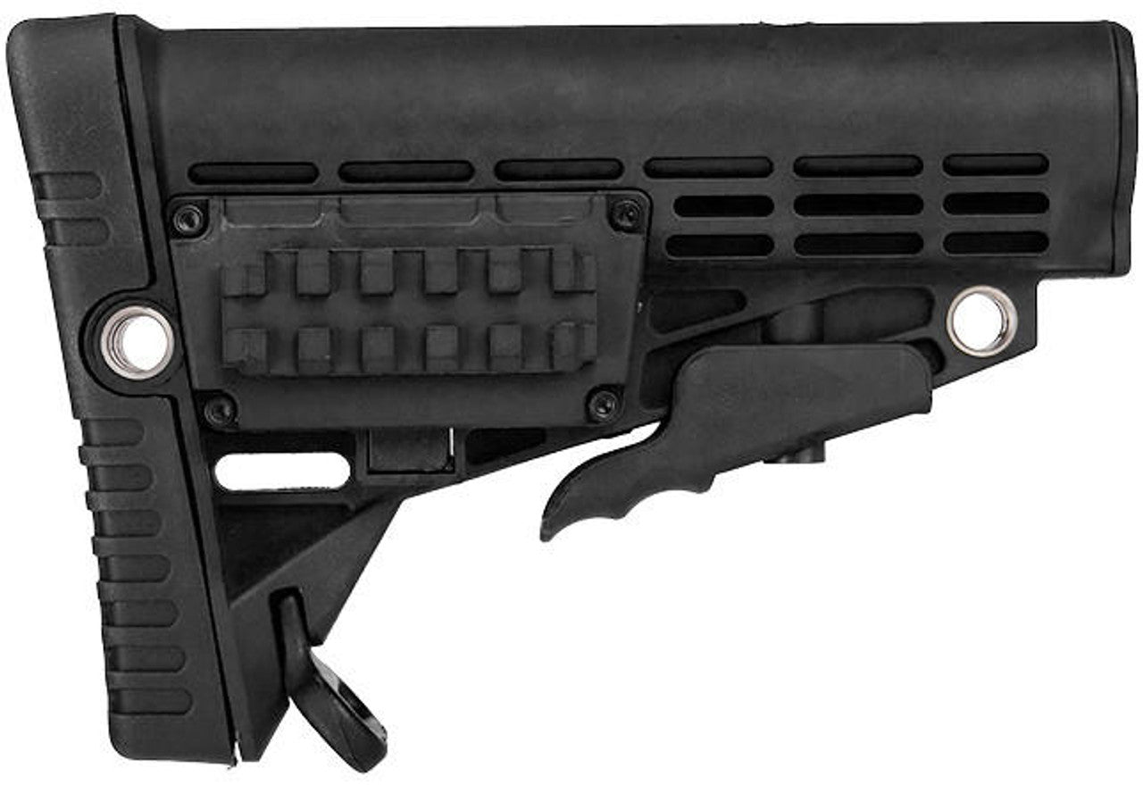 Adjustable Crane Stock 405B w/ Compartment, Black