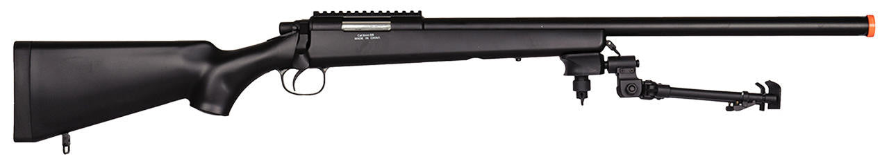 AGM Bolt Action Airsoft Sniper Rifle with Bipod, Black