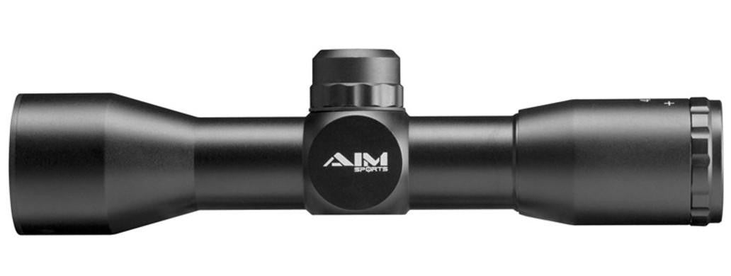 Aim Sports 4x32 Compact Rangefinder Scope w/ Rings, Black