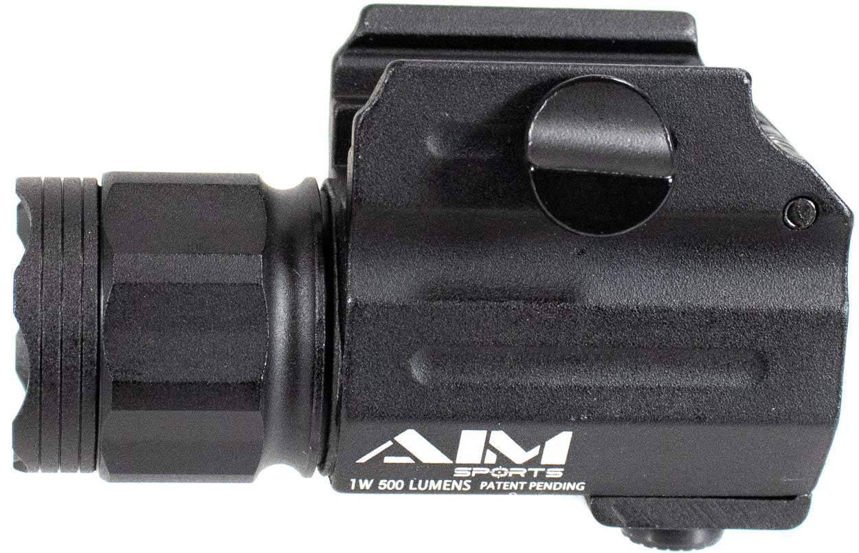 Aim Sports 500 Lumens Compact Flashlight/QR Mount, Black