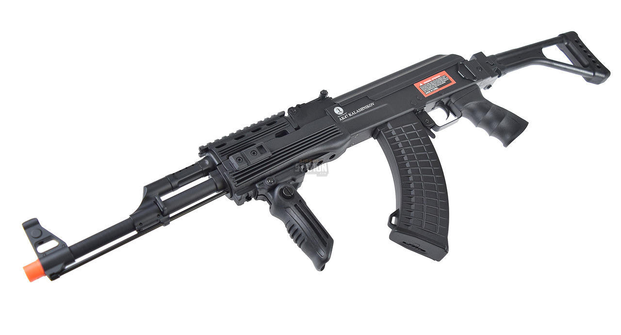 AK47 Kalashnikov 60th Anniversary RIS AEG Airsoft Rifle, Black