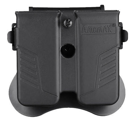 Amomax Universal Double Pistol Mag Pouch, Black