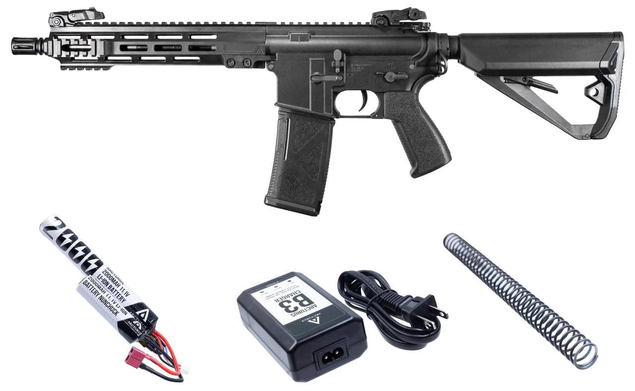 Arcturus LWT MK-I CQB 10" AEG Sport ARC SE Airsoft Rifle Starter Pack, Black