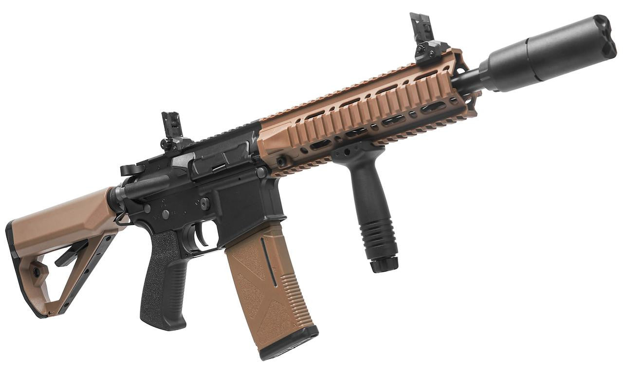 Arcturus LWT MK-II CQB 10" AEG Sport ARC SE Airsoft Rifle Starter Pack, Black/Tan