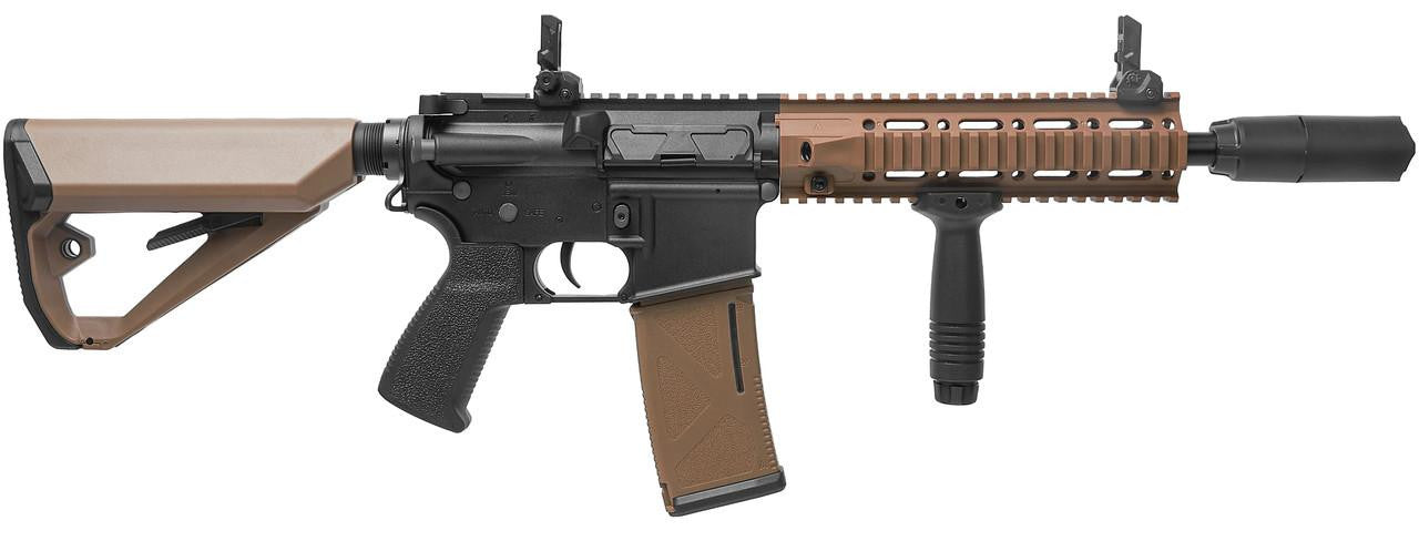 Arcturus LWT MK-II CQB 10" AEG Sport ARC SE Airsoft Rifle Starter Pack, Black/Tan