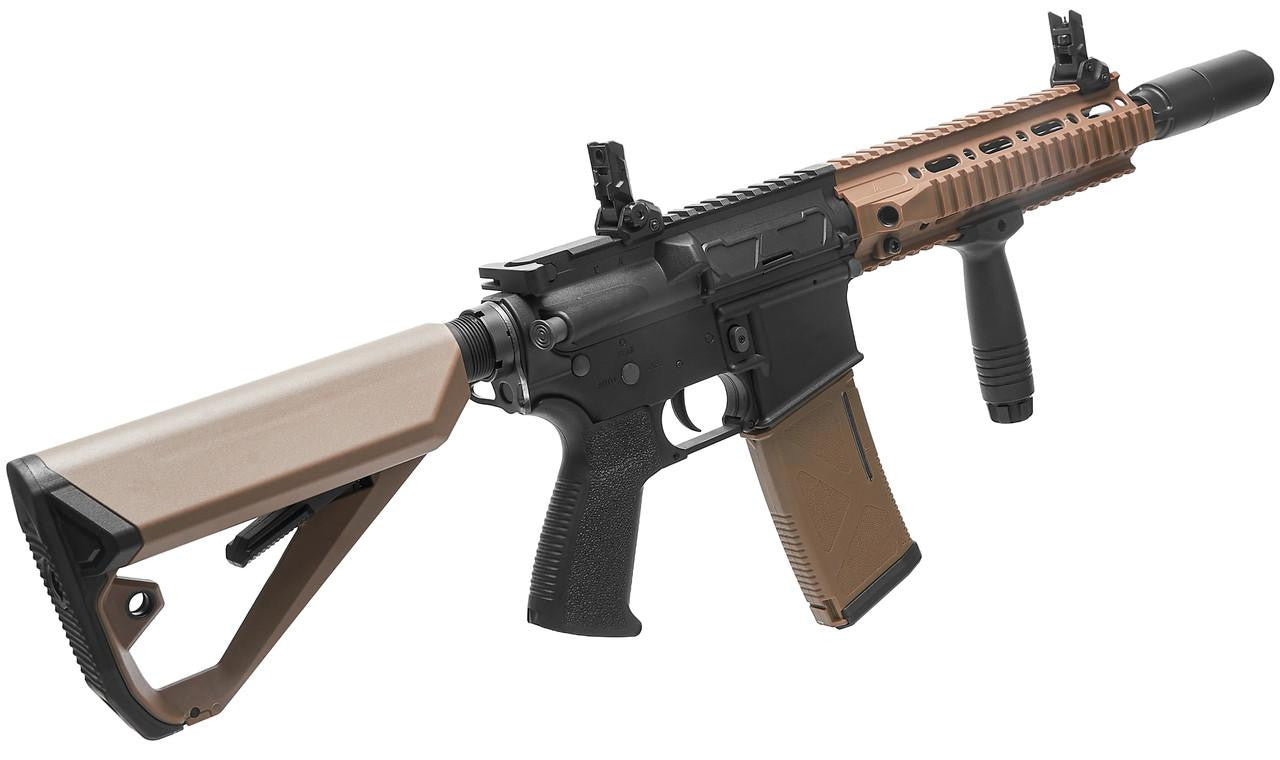 Arcturus LWT MK-II CQB 10" AEG Sport ARC SE Airsoft Rifle Starter Pack, Black/Tan