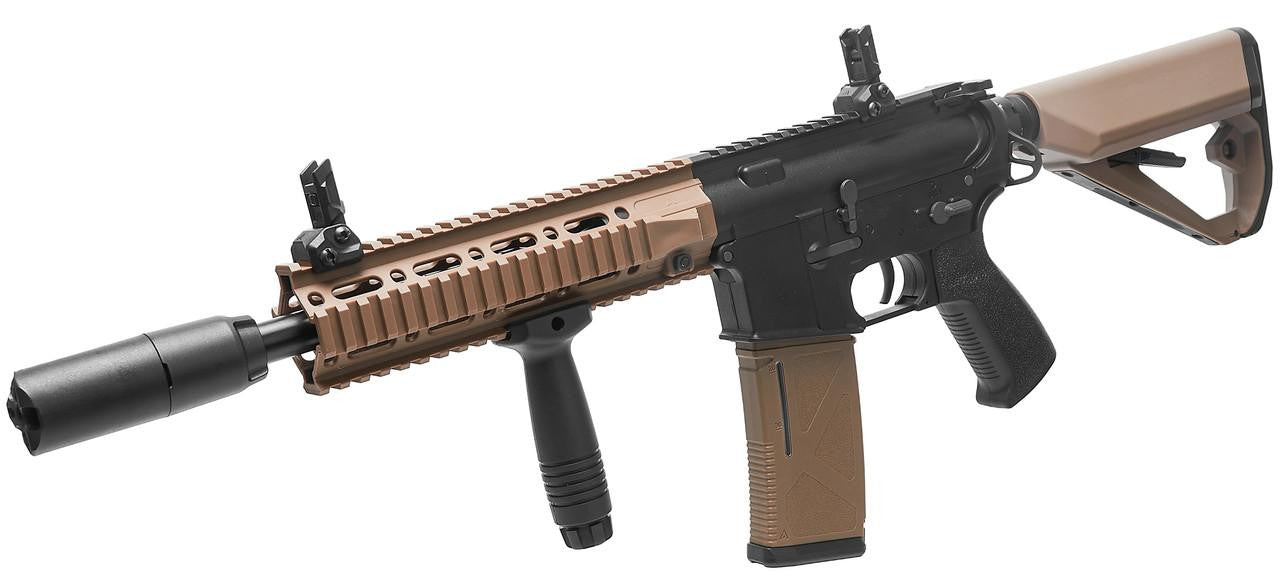 Arcturus LWT MK-II CQB 10" AEG Sport ARC SE Airsoft Rifle Starter Pack, Black/Tan