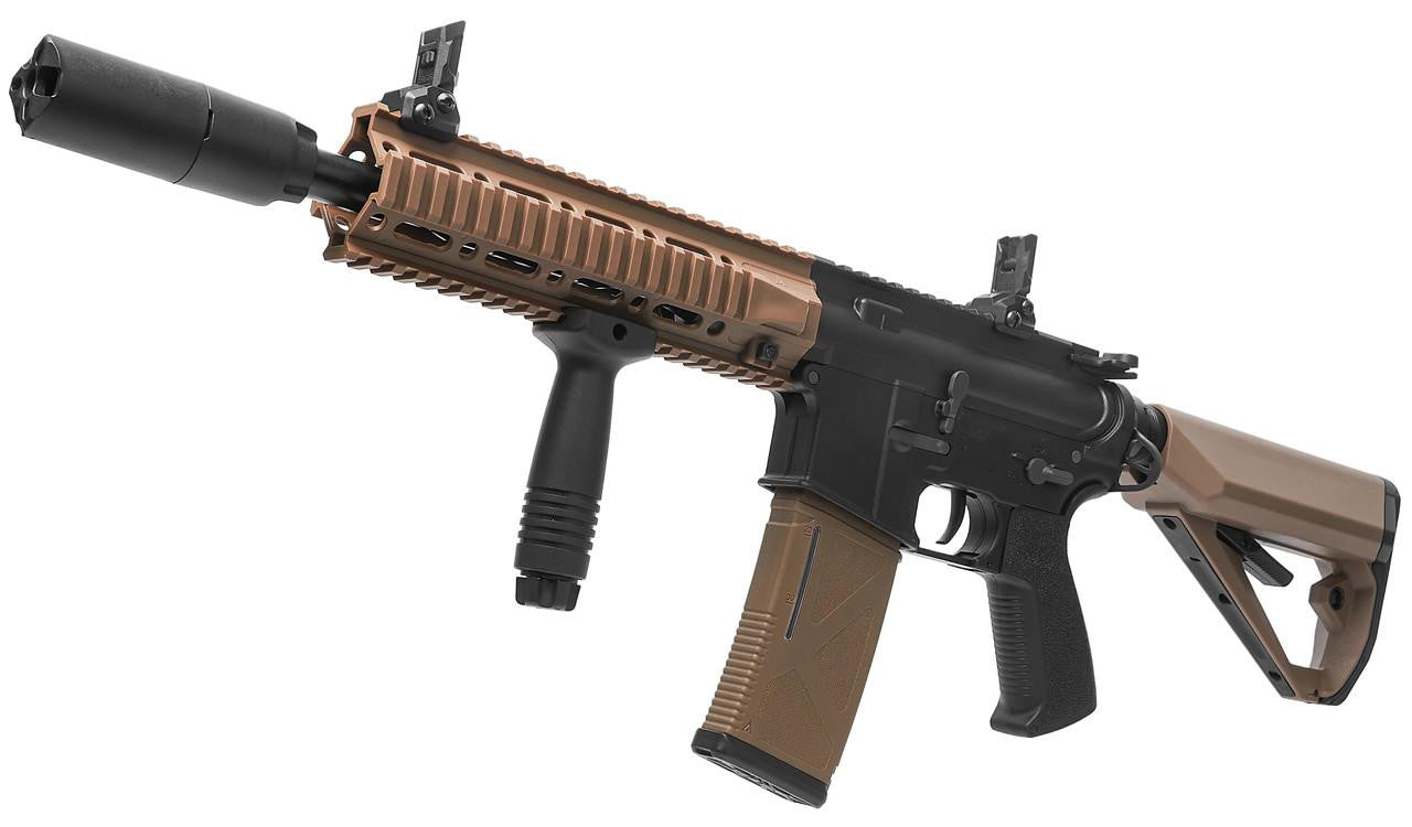 Arcturus LWT MK-II CQB 10" AEG Sport ARC SE Airsoft Rifle Starter Pack, Black/Tan