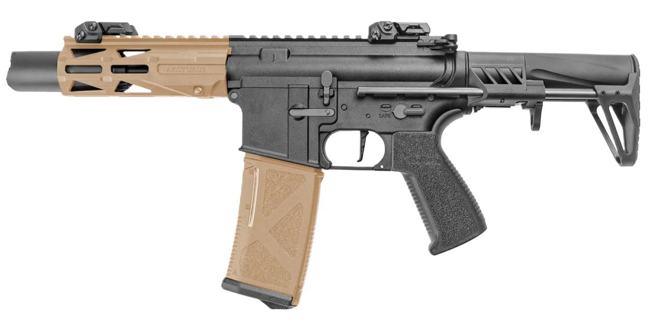 Arcturus LWT MK-III PDW 5.5" Sport AEG SE Airsoft Rifle, Black/Tan