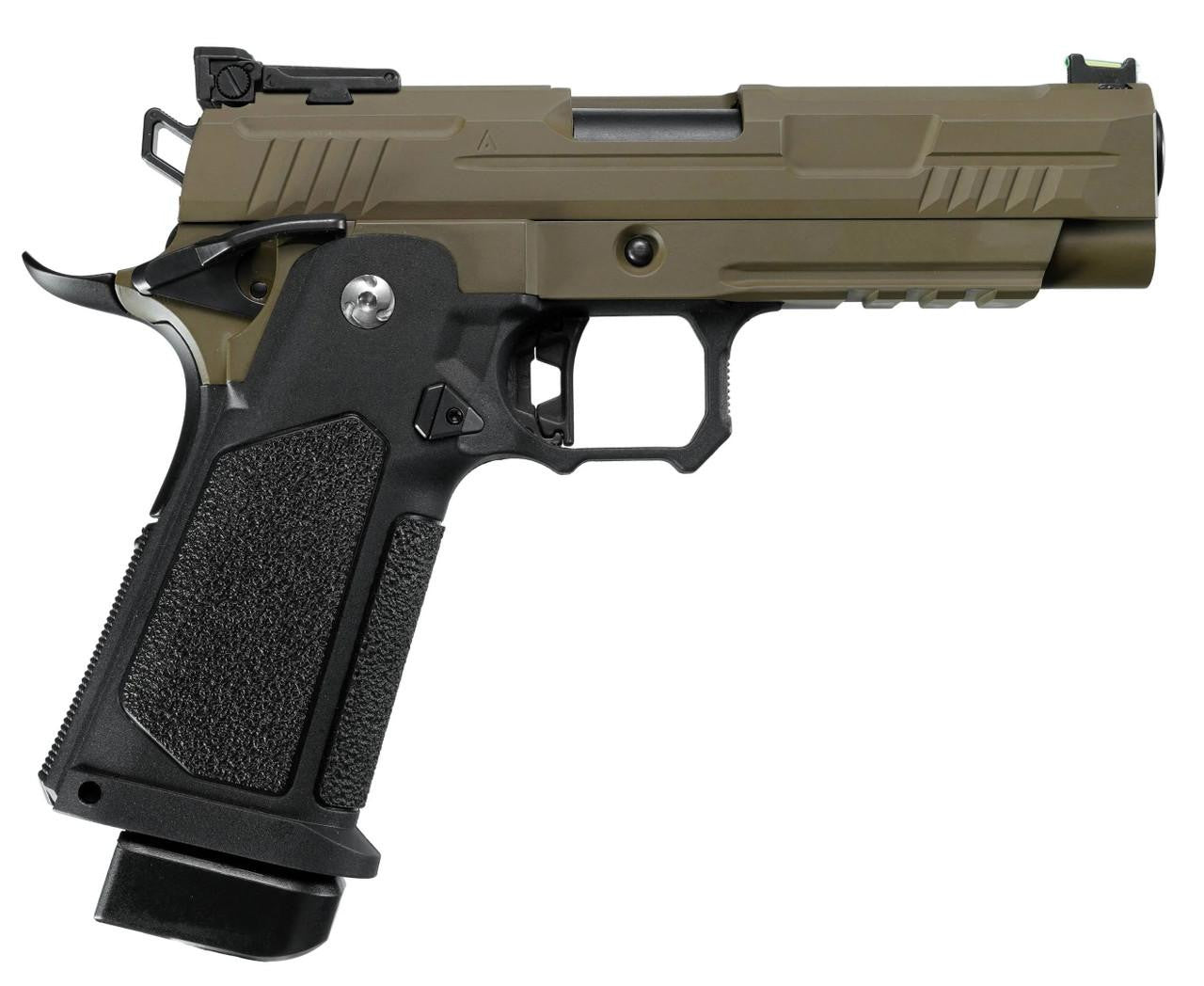 ARCTURUS Vanguard 4.3" Hi-Capa GBB Airsoft Pistol, Black/Tan