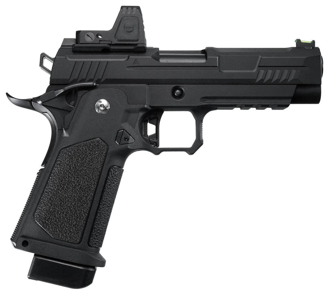 ARCTURUS Vanguard 4.3" Hi-Capa GBB Airsoft Pistol w/ Optics Ready Slide & ARS-1 Red Dot Combo, Black