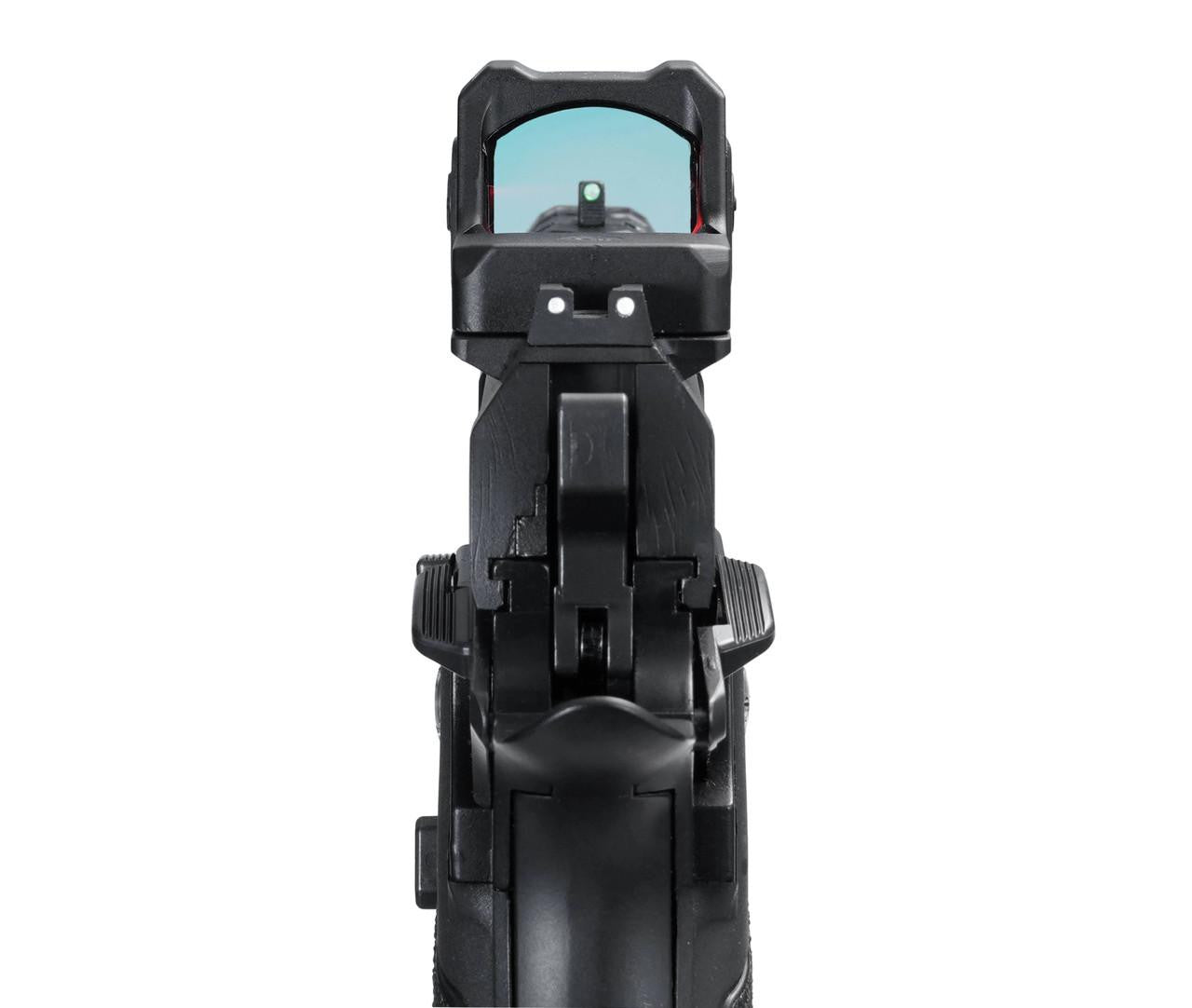 ARCTURUS Vanguard 4.3" Hi-Capa GBB Airsoft Pistol w/ Optics Ready Slide & Compensator & ARS-1 Red Dot Combo, Black