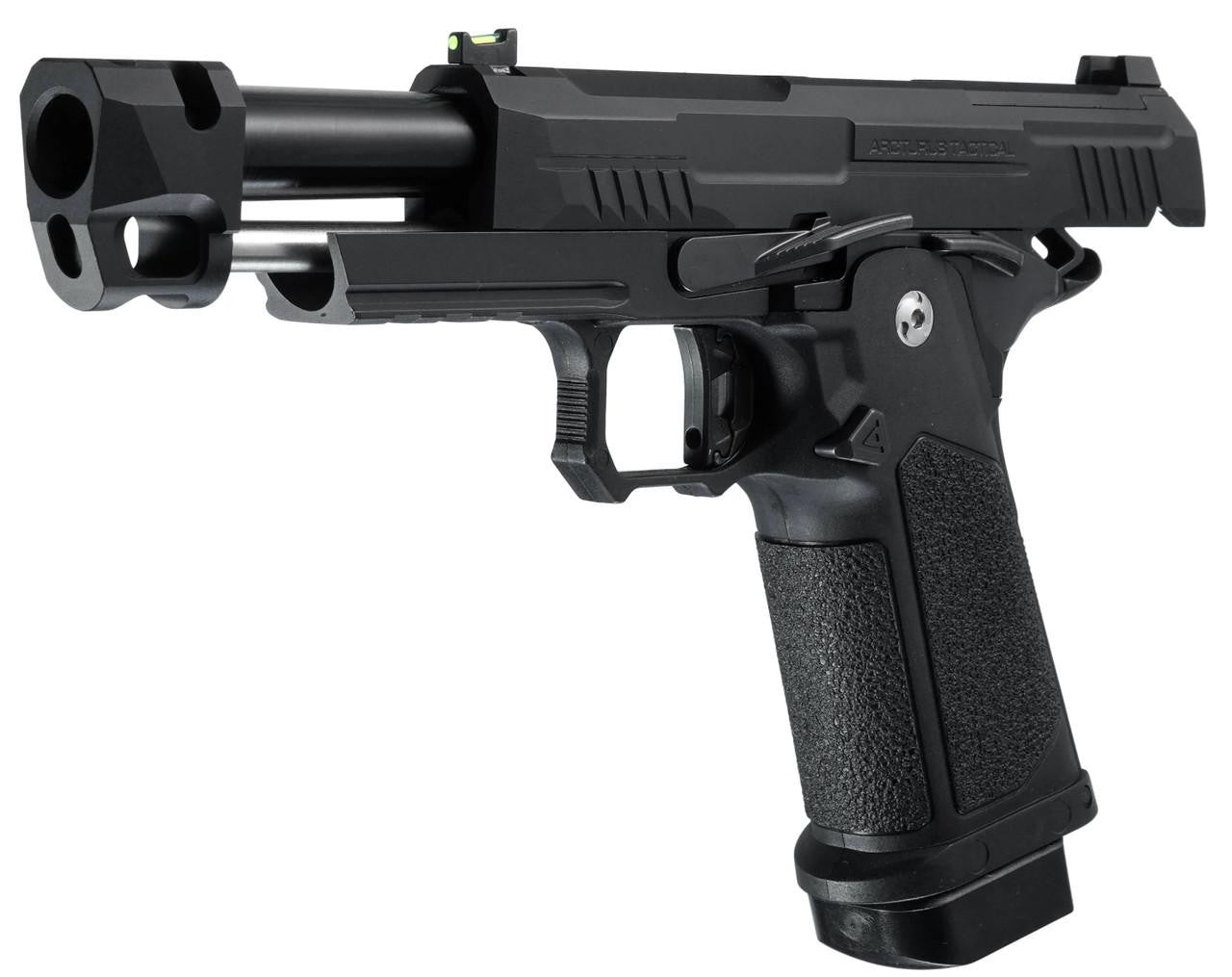 ARCTURUS Vanguard 4.3" Hi-Capa GBB Airsoft Pistol w/ Optics Ready Slide & Compensator, Black
