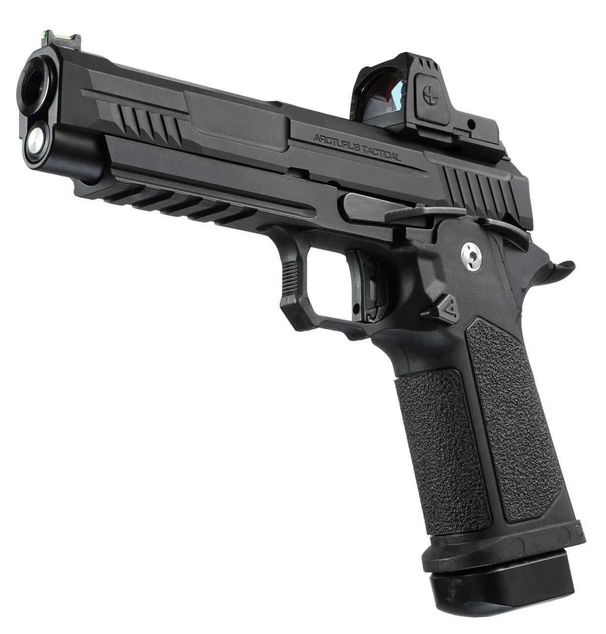 ARCTURUS Vanguard 5" Hi-Capa GBB Airsoft Pistol w/ Optics Ready Slide & ARS-1 Red Dot Combo, Black