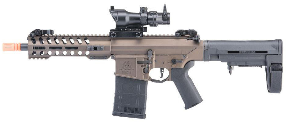 ARES 308S Airsoft AEG Rifle, Tan/Black