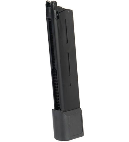 Army Armament 30rd 1911 Extended Airsoft GBB Magazine w/ Extended Base, Black