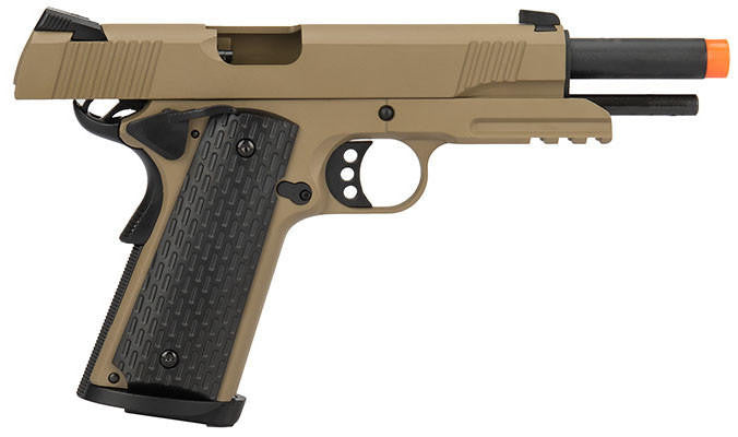 Army Armament Full Metal R28 1911 Desert Warrior GBB Airsoft Pistol, Tan
