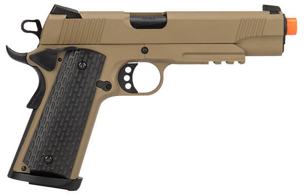 Army Armament Full Metal R28 1911 Desert Warrior GBB Airsoft Pistol, Tan