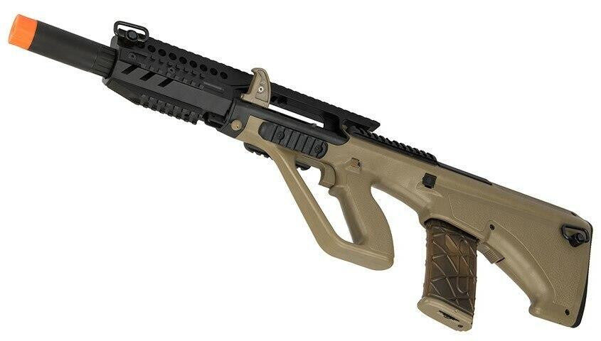 Army Armament Polymer AUG A3 Carbine Length AEG Airsoft Rifle, Tan