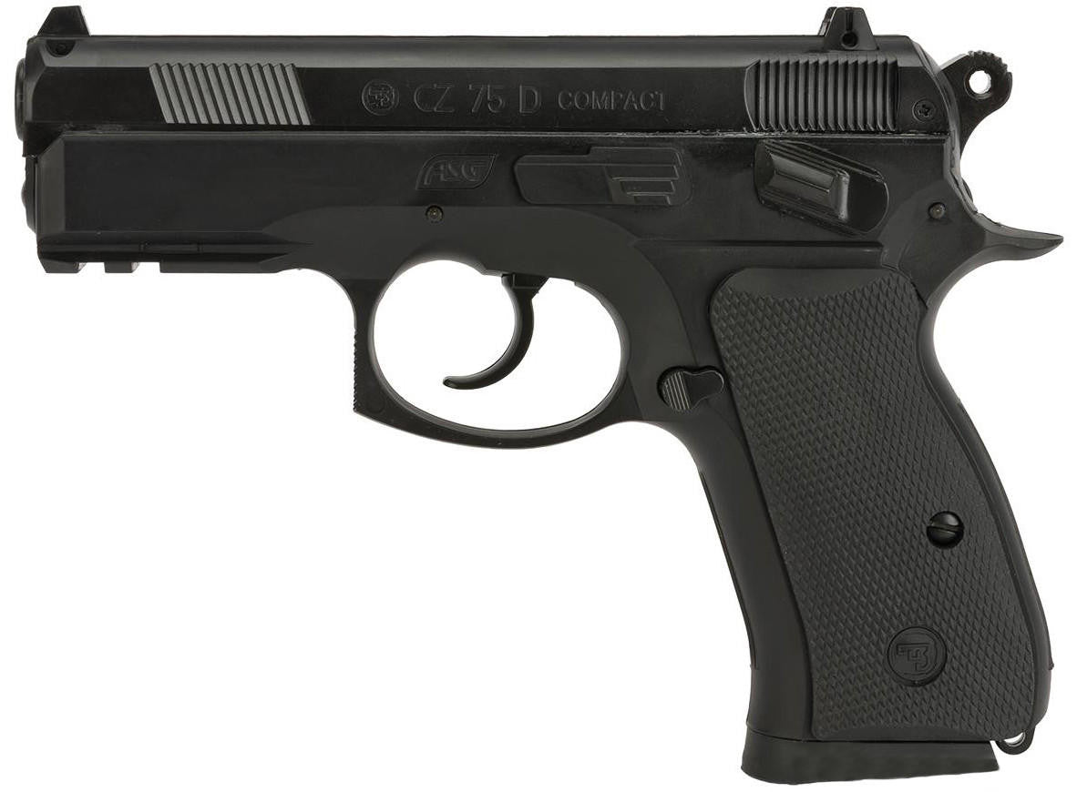 ASG CZ 75D Compact CO2 .177 Non-Blowback Airgun Pistol, Black