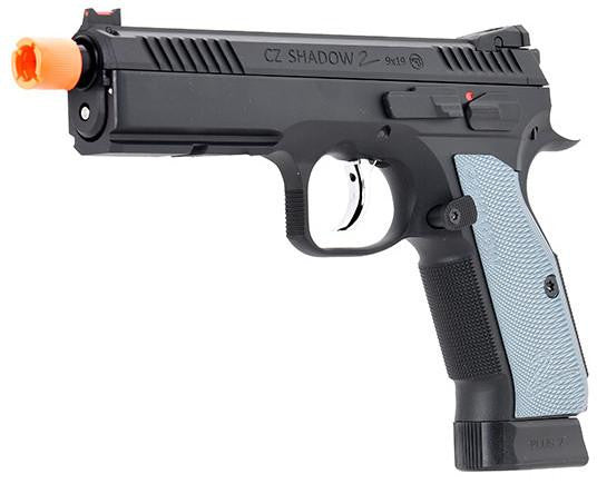 ASG CZ Shadow 2 CO2 Gas Blowback Airsoft Pistol, Black / Blue