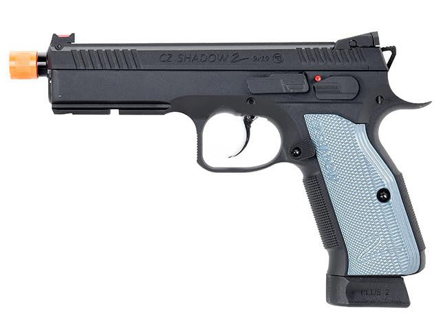 ASG CZ Shadow 2 CO2 Gas Blowback Airsoft Pistol, Black / Blue