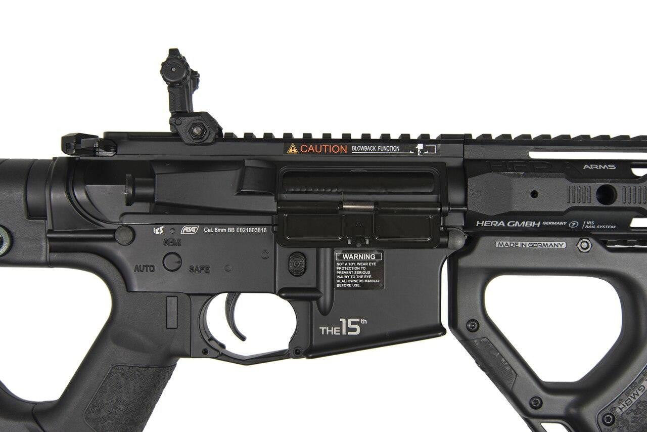 ASG HERA ARMS CQR SSS Airsoft Rifle w/ Programmable MOSFET, Black