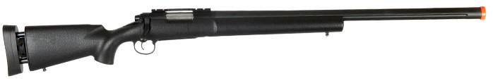 Atlas Custom Works M24 Bolt Action Rifle Airsoft Sniper Rifle w/ Adjustable Stock, Black