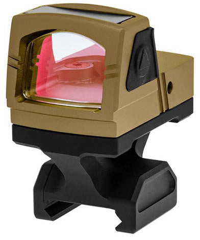 Atlas Custom Works xForce Solar Powered Mini Red Dot with Mount, Tan