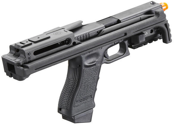 B&T Licensed Limited Edition Bundle Metal USW PCC Kit with Elite Force Gen 4 Glock 17 Gas Blowback Airsoft Pistol, Black