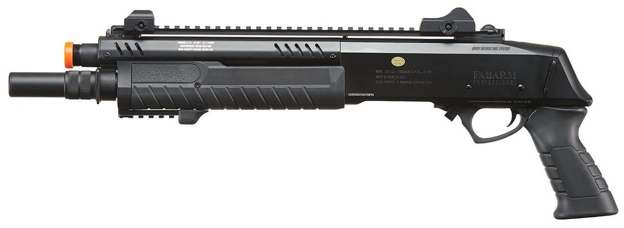 BO Manufacture REP FABARM STF12 Short 11" Pump Action Gas Airsoft Shotgun, Black