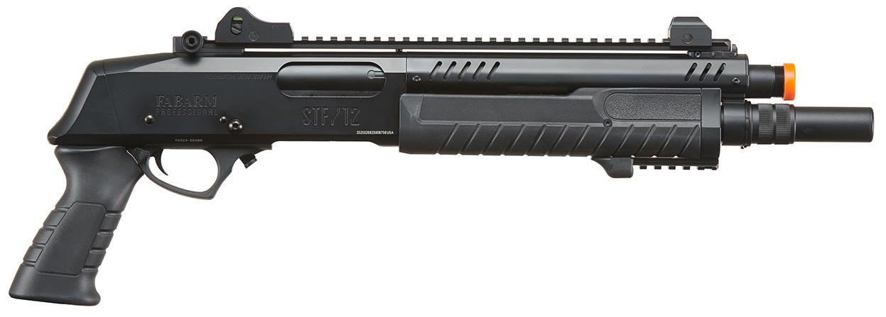 BO Manufacture REP FABARM STF12 Short 11" Pump Action Gas Airsoft Shotgun, Black
