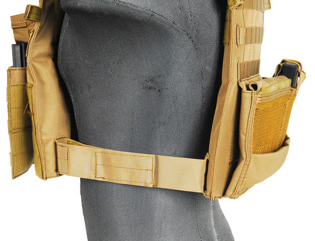 Lancer Tactical 311T2N 1000D Nylon Airsoft Molle Plate Carrier, Tan