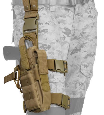 Lancer Tactical 322TN Nylon Tornado Drop Leg Holster, Tan