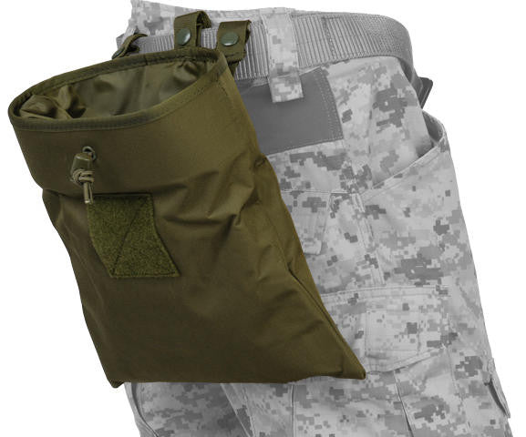 Lancer Tactical 341GN Nylon Large Foldable Dump Pouch, OD Green