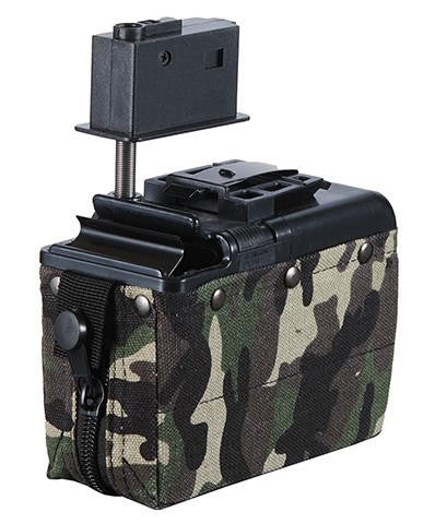 Classic Army 1200rd Box Mag for M249 Series Airsoft LMGs, Woodland