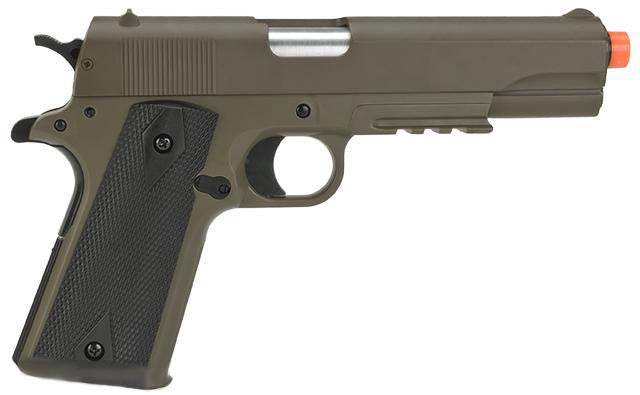 Colt M1911A1 Airsoft Spring Pistol with Metal Slide, Tan
