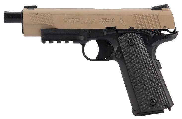 Colt M45 CQBP .177 Cal CO2 Blowback Airgun Pistol, Black/DE