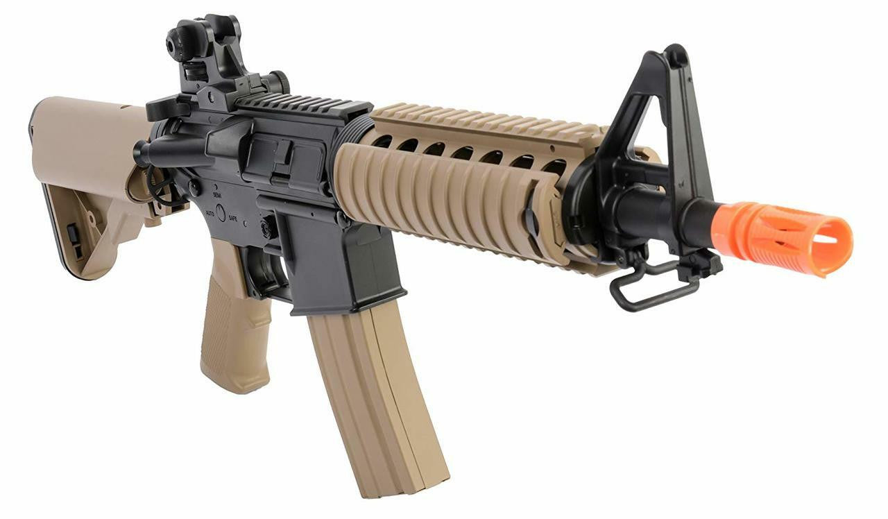 Colt M4A1 CQBR RIS AEG Airsoft Rifle, Tan/Black
