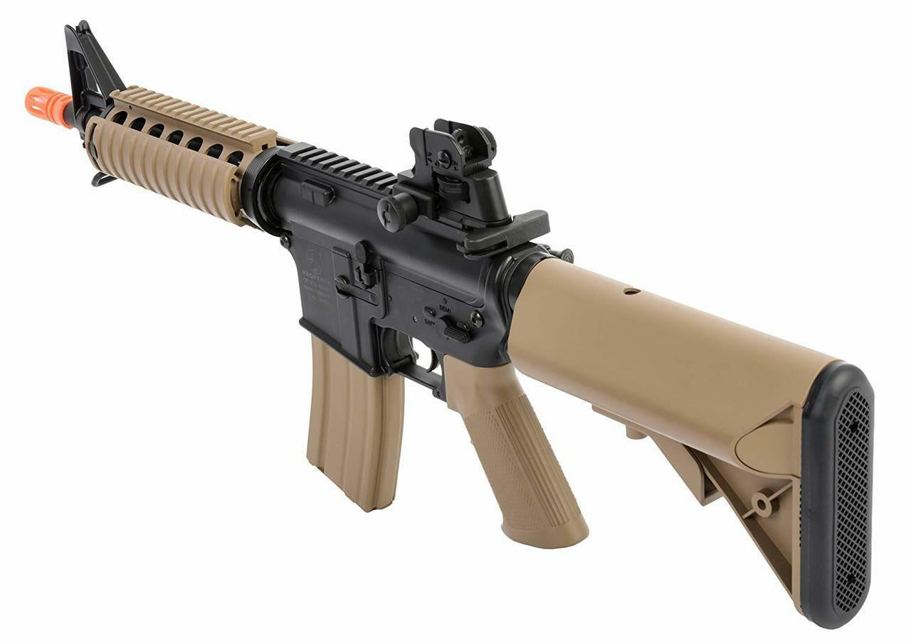 Colt M4A1 CQBR RIS AEG Airsoft Rifle, Tan/Black