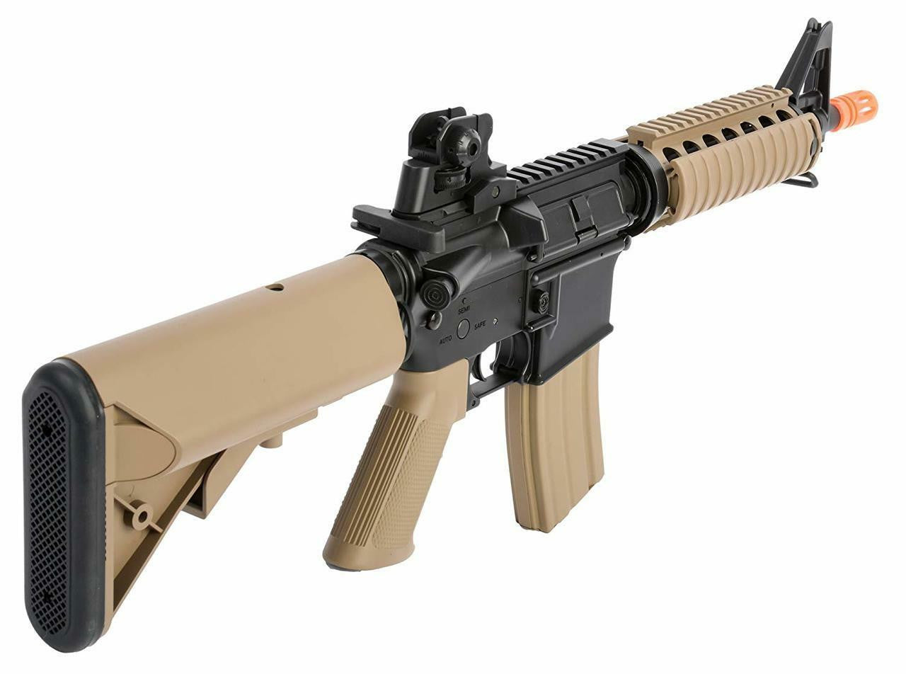 Colt M4A1 CQBR RIS AEG Airsoft Rifle, Tan/Black
