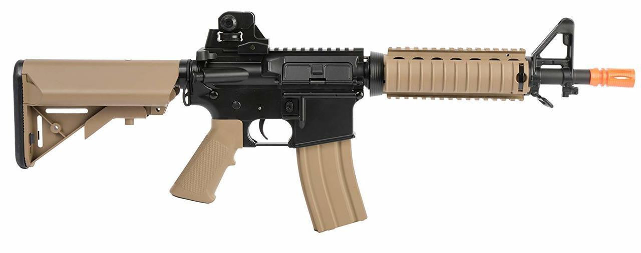 Colt M4A1 CQBR RIS AEG Airsoft Rifle, Tan/Black