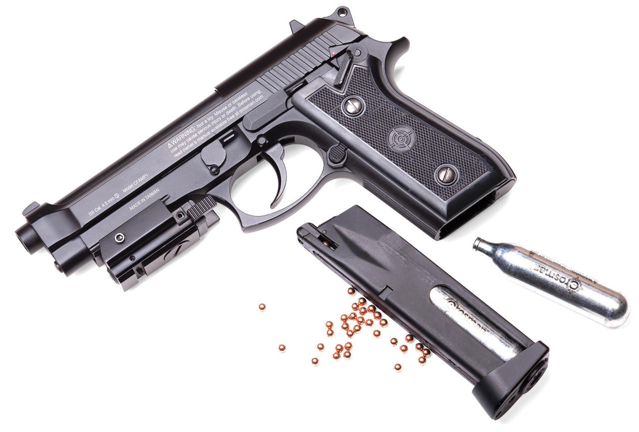 Crosman P1 Full Auto Blowback CO2 Powered 0.177 Cal Airgun, Black