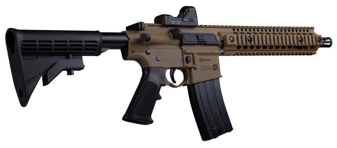 Crosman R1 Full Auto 0.177 Cal BB Air Rifle, Dark Earth